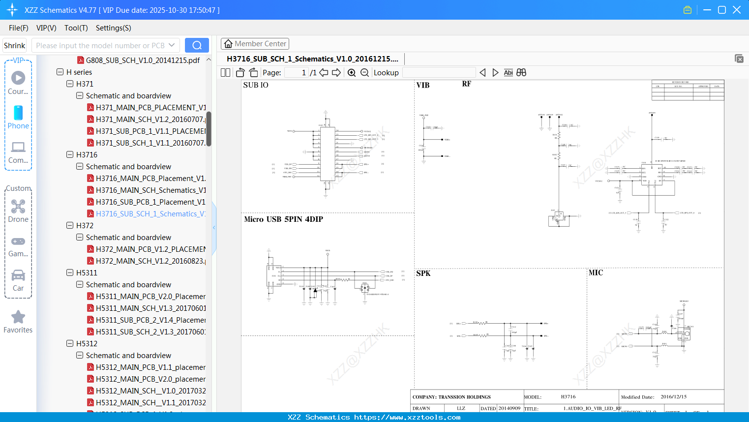 Infinix H3716_SUB_SCH_1_Schematics_V1.0_20161215